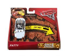 Disney Pixar Cars Voiture Crazy 8 Crasher Rétro friction, Patty véhicule fou cabossé, jouet pour enfant, DYB10