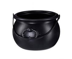 Relaxdays 10024288 Bouilloire Déco en Plastique Noir Mixte - Adulte