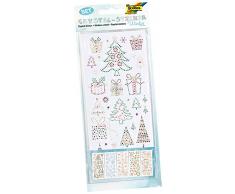 Bringmann Sticker Cristal 10 x 23 cm, 5 Feuilles, Hiver-Spielzeug