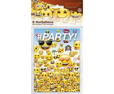 Unique Party 50614 Tasse en plastique émoticônes , 11.4 x 21.3 cm x 0.6 cm