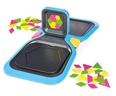 TOMY Wars Éducatif 2 Plateaux, Créatif avec 15 Cartes de Formes Géométriques Puzzle à 3 Niveaux dÉveil 1 à 2 Joueurs, Jeu de Logique Enfant à partir de 8 Ans+, T72737, Multicolore