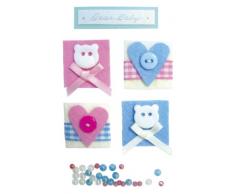 HERMA Lot de 5 Autocollants 3D Motif Ourson