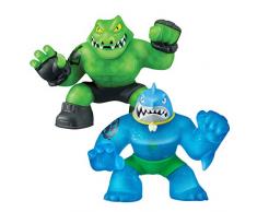 Goo Jit Zu- Pack Duo Figurines 11cm Thrash vs Rock Jaw, 41016, Multicolore