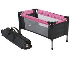 Bayer Chic 2000 652 83 Lit de Voyage, lit de poupée pour poupées jusquà 50 cm Gris astérisque