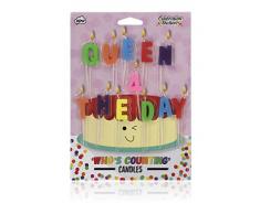 NPW gâteau danniversaire Bougies – Queen 4 Le Jour Décoration de gâteaux Celebration Nation