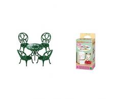 Sylvanian Families Salon de Jardin, 4507 & 5021 - Set Réfrigérateur - Mini-Poupée