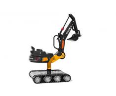 Rolly Toys 513222 RollyToys RollyDigger XL Volvo Poussette de Sable Noir/Jaune pour Enfants de 3 à 8 Ans