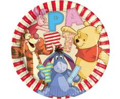 Amscan Assiette Winnie Alphabet 23 cm
