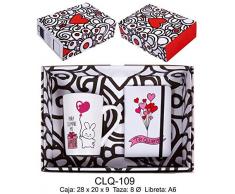 RM- Tasse avec Message et carnet Love,si Vous Voulez Saver. Set de Fournitures Scolaires (1)