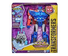 Transformers Bumblebee Cyberverse Adventures - Robot Electronique Officier Optimus Prime - 25 cm - Jouet Transformable 2 en 1