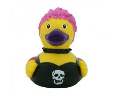 LiLaLu Jouet de Bain en Caoutchouc pour bébé Punk et bébé en Forme de Canard 8 x 8 cm