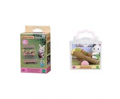 SYLVANIAN FAMILIES Set Barbecue du Pêcheur, 5091, Multicolore, Norme & Le bébé Chat et balançoire Double Families Mini-poupées et Accessoires, 5205, Multicolore