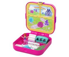 Polly Pocket Coffret Secret Le Château de Rêve de Lila avec mini-figurine, 3 Surprises, accessoires et autocollants, jouet enfant, GDK80