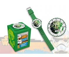 Kids Licensing - SW14044 - Star Wars VII - Set Cadeau - 4 en 1 Montre - Tirelire - réveil et Cadre Photos Yoda