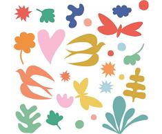 DJECO - Stickers fenêtre fantaisie colorée autocollants ballons UNISEX-INFANTIL, multicolore (55055)