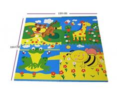 ALLKINDATHINGS Doux emboîtables en Mousse EVA Quatre Animaux Tapis de Sol bébé Tapis de Jeu Chambre denfant et Les Contours