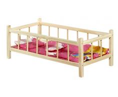 Tupiko L Lit avec Traversin en Bois pour poupées