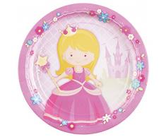 amscan - 9900394 - 8 Assiettes - My Princess - 23 cm