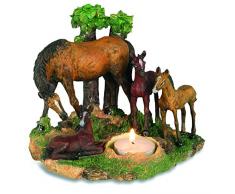 Katerina Prestige- Bougeoir Cheval avec 3 Poulains, NA0283