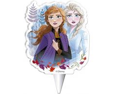 Dekora 346227 Elsa et Anna Bougie danniversaire 2D Disney La Reine des Neiges 2 Bleu