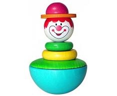 Hess Jouet en bois Clown Wobbel Bounceback -couleur aléatoire- version anglaise