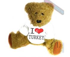 shaniztoons Mascotte en Forme de cœur avec Drapeau de la Turquie