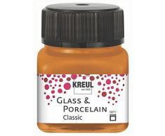 KREUL 16250 â Peinture pour Verre et Porcelaine Classique, Brillante à Base deau, séchage Rapide, Opaque, 20 ML dans Verre, Bronze métallique