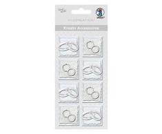 Ursus 564000129 Lot de 8 Accessoires créatifs Autocollants en différents matériaux de Haute qualité pour décorer Cartes, Albums Photo et Cadeaux Ainsi Que pour Les projets de Scrapbooking Argenté