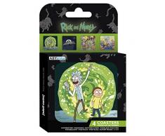 ABYstyle - Rick And Morty - Set 4 Dessous de verre - Générique - Version Allemande