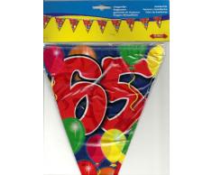 Folat Guirlande de fanions danniversaire 10 m 65.Anniversaire