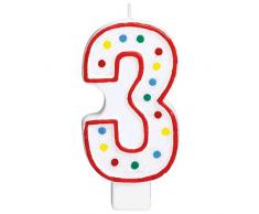 Amscan International 451 568,8 cm Chiffre # 7,6 cm Bougie