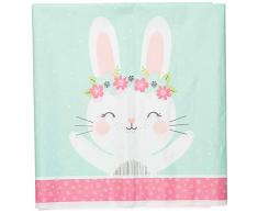 Creative Converting 336656 Nappe Motif lapin Rose