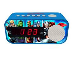 Lexibook, Bleu, Marvel Avengers, Radio Réveil, Fonction Snooze, Adaptateur AC, RL145AV