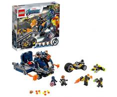 LEGO Super-Héros Marvel, Lattaque du camion des Avengers avec figurines de Captain America et de Hawkeye, 124 pièces, 76143