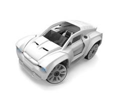 Modarri Delux S2 Paint-It Car - Ultimate Toy Car: Fully Customizable - Mix and Match For Thousands of Designs - Real Steering and Suspension - Educational Construction Toy For Kids