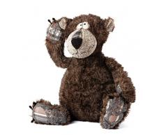 sigikid BEASTS 38128, peluche ours Bonsai Bear, coloris chocolat, taille 37 cm