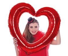 Generique - Ballon Gonflable en Forme de cœur Cadre Photo Rouge