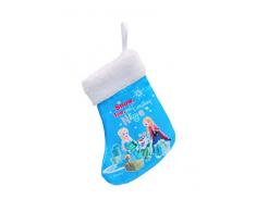 Ciao - Mini Chaussette de Noël Disney La Reine des Neiges, Bleu, S, 90951