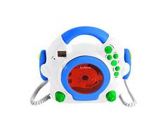 Lexibook- Lecteur CD pour Enfant avec 2 Microphones Jouets avec Prise écouteurs, RCDK100