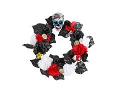 Atosa 39022 Déco Halloween Mixte Adulte, Noir/Blanc/Rouge
