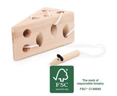 Small Foot Fil Fromage et Souris en Bois, certifié FSC 100%, Le Jeu de motricité Classique Jouets, 11053, Multicolore