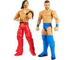 WWE WrestleMania Coffret de combat avec deux figurines articulées de catch Finn Bálor & Shinsuke Nakamura de 17 cm, jouet pour enfant, GBN58