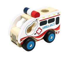 Bino 84081 Ambulance en Bois de Voiture Jouet