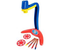 PAW PATROL - Projecteur de Dessin avec 4 Points colorés, 1 marqueur Noir et 2 disques de Projection