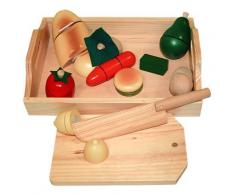 Billa24 Beluga 70056 – Fruits et légumes de Bois à découper avec Couteau, Plateau et Table [Import Allemand]