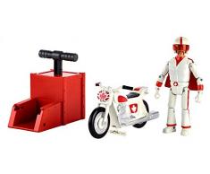 Disney Pixar Toy Story 4, Cascadeur Duke Caboom avec sa Moto et un Propulseur, Taille Relative Fidèle au Film, Jouet pour Enfant, GFB55