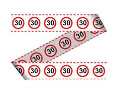 Folat Guirlande de fête Motif Ruban de Chantier orné de Panneaux de signalisation 15 m