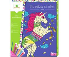 Les Ateliers du Calme - Tableaux Sable - Chevaux Et Licornes - Loisirs Créatifs Enfant - Dès 7 ans - Sycomore - CREH506