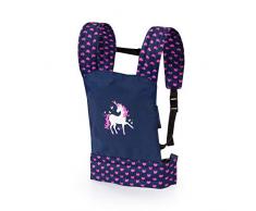 Bayer Design- Porte bébé pour Poupon, EasyCarry, Accessoires Poupées, Sac à Dos, réglable, 62254AA, Bleu avec Licorne