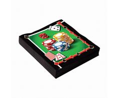Forum Novelties X77549 Serviette de table Motif casino Multicolore Taille unique